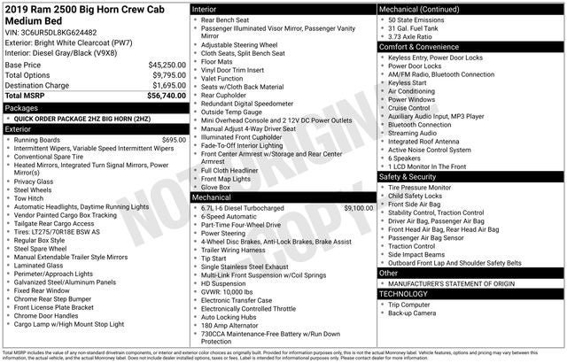 2019 RAM 2500 Big Horn