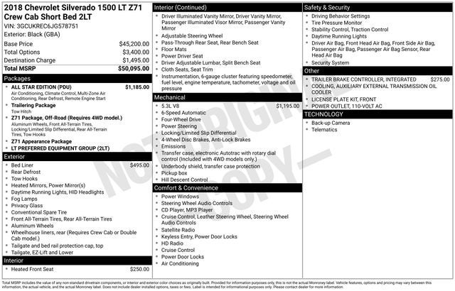 2018 Chevrolet Silverado 1500 LT LT2