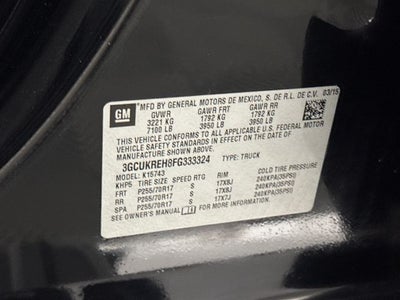 2015 Chevrolet Silverado 1500 LT LT1