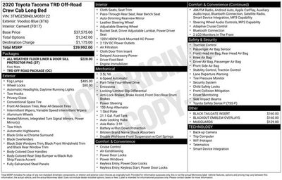 2020 Toyota Tacoma TRD Off-Road V6