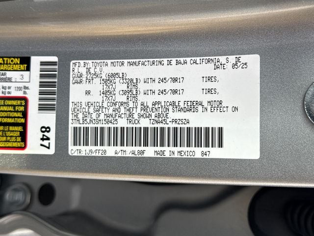 2025 Toyota Tacoma SR5