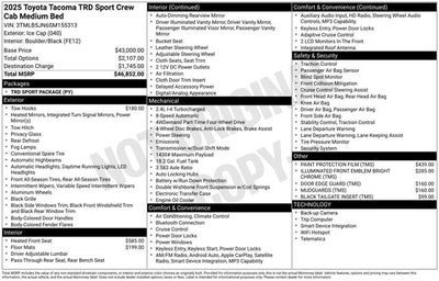 2025 Toyota Tacoma TRD Sport