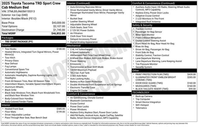 2025 Toyota Tacoma TRD Sport