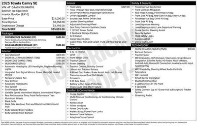 2025 Toyota Camry SE