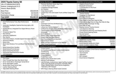 2025 Toyota AWD Camry SE