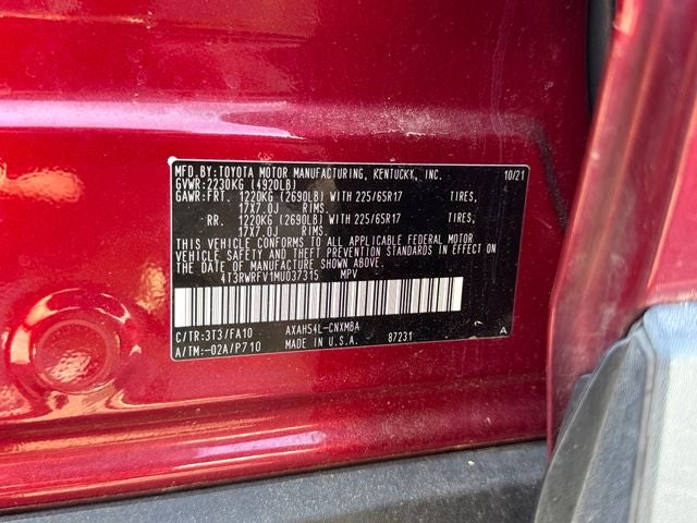 2021 Toyota RAV4 Hybrid XLE