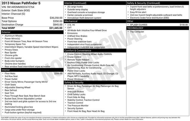 2013 Nissan Pathfinder S