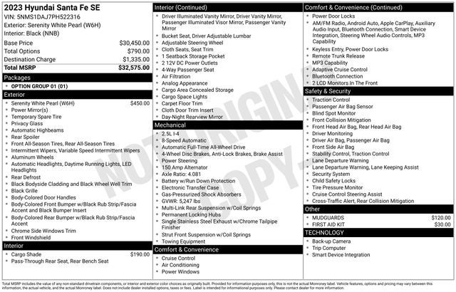 2023 Hyundai Santa Fe SE
