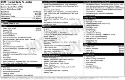 2020 Hyundai Santa Fe Limited