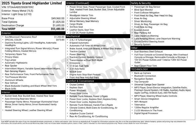 2025 Toyota Grand Highlander Limited