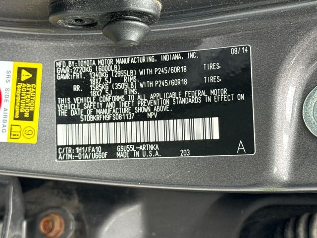 2015 Toyota Highlander LE Plus V6