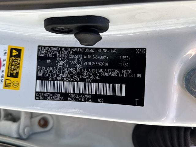 2019 Toyota Highlander SE