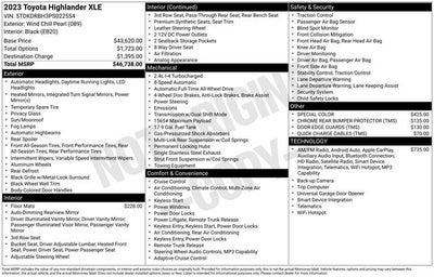 2023 Toyota Highlander XLE