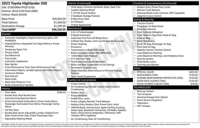 2023 Toyota Highlander XSE