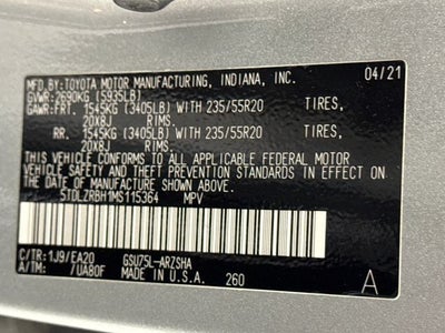 2021 Toyota Highlander XSE