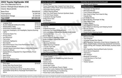 2022 Toyota Highlander XSE