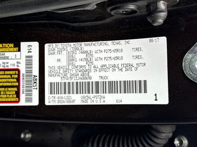 2018 Toyota Tundra 1794 5.7L V8