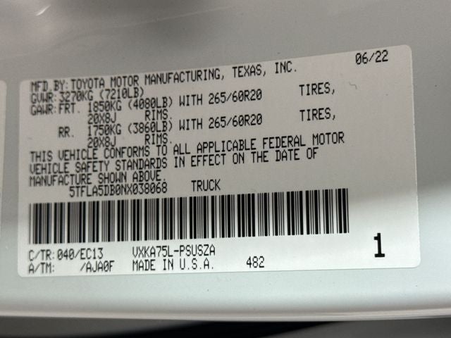 2022 Toyota Tundra SR5