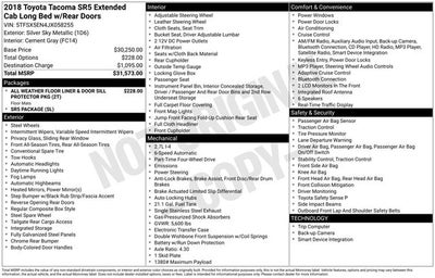 2018 Toyota Tacoma SR