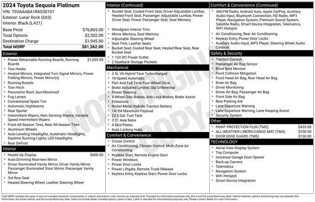 2024 Toyota Sequoia Platinum