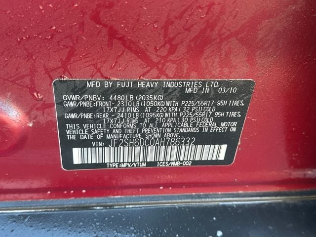 2010 Subaru Forester 2.5X Limited