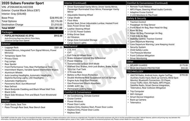 2020 Subaru Forester Sport