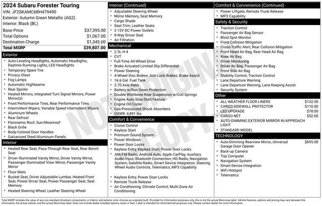 2024 Subaru Forester Touring
