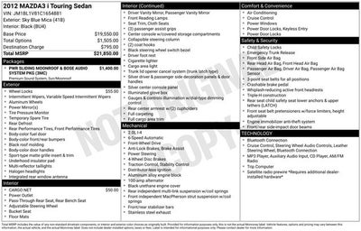2012 Mazda Mazda3 i Touring