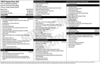 2023 Toyota Prius XLE