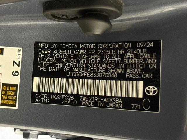 2025 Toyota Corolla Hybrid SE
