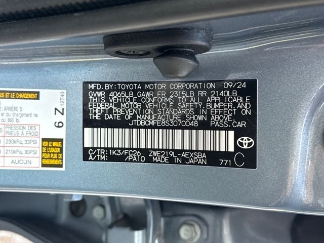 2025 Toyota Corolla Hybrid SE