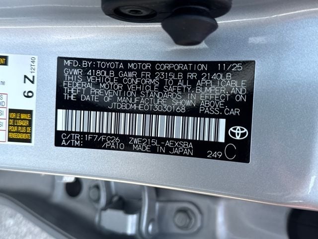 2026 Toyota Corolla Hybrid SE