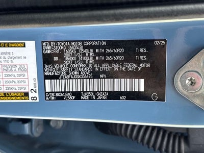 2025 Toyota Land Cruiser Base