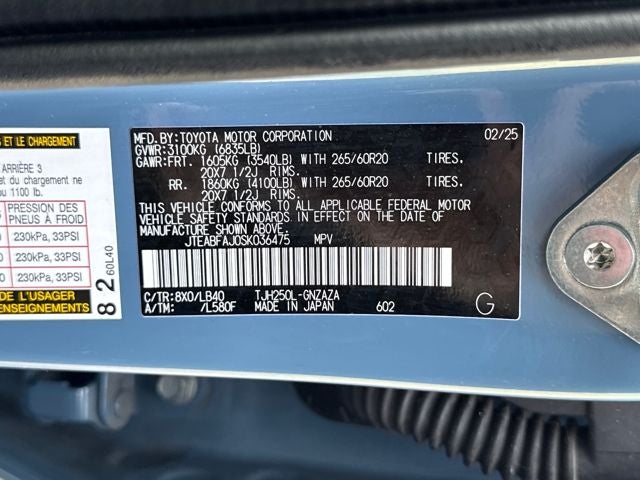 2025 Toyota Land Cruiser Base