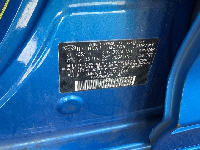 2017 Hyundai Elantra Value Edition