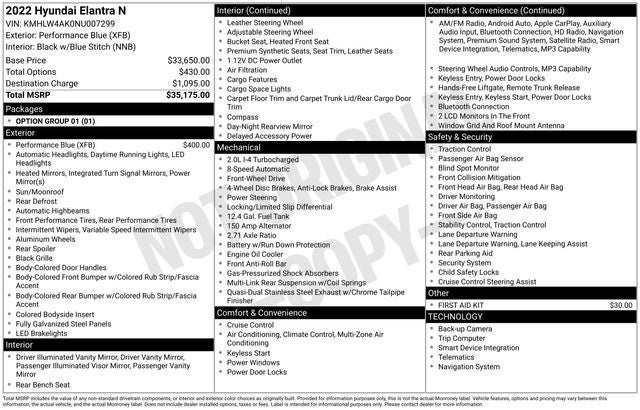 2022 Hyundai Elantra N Base