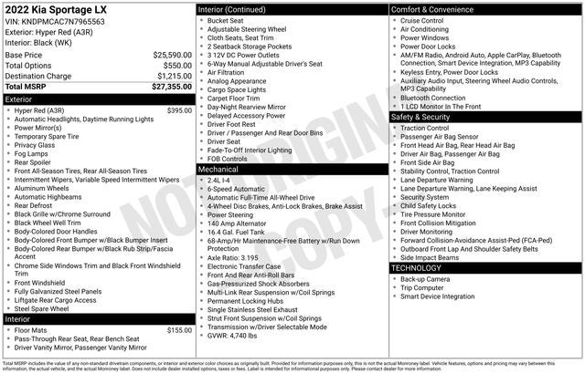 2022 Kia Sportage LX