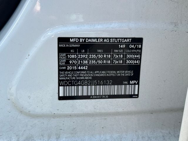 2018 Mercedes-Benz GLA GLA 250 4MATIC®